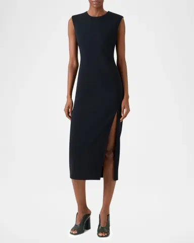 Akris Wool-Blend Zipped-Slit Sheath Dress | Thumbnail 3