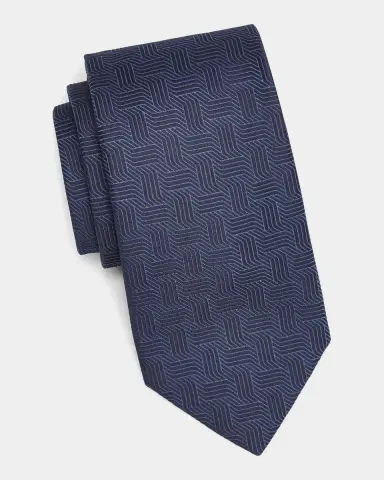 Canali Men's Art Deco Mosaic Stripe Silk Tie | Thumbnail 3 Canali Men's Art Deco Mosaic Stripe Silk Tie | Thumbnail 3