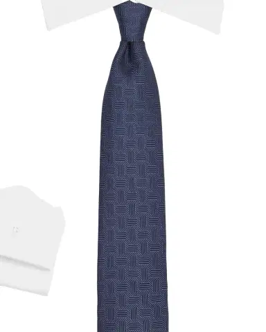 Canali Men's Art Deco Mosaic Stripe Silk Tie | Thumbnail 1 Canali Men's Art Deco Mosaic Stripe Silk Tie | Thumbnail 1