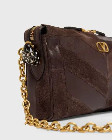 Valentino Garavani Panthea Small Patchwork Chevron Shoulder Bag | Thumbnail 5