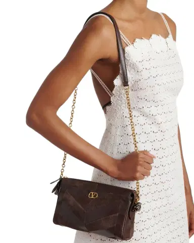 Valentino Garavani Panthea Small Patchwork Chevron Shoulder Bag | Thumbnail 1