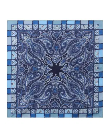 Etro Men's Paisley Silk Square Scarf | Thumbnail 1 Etro Men's Paisley Silk Square Scarf | Thumbnail 1
