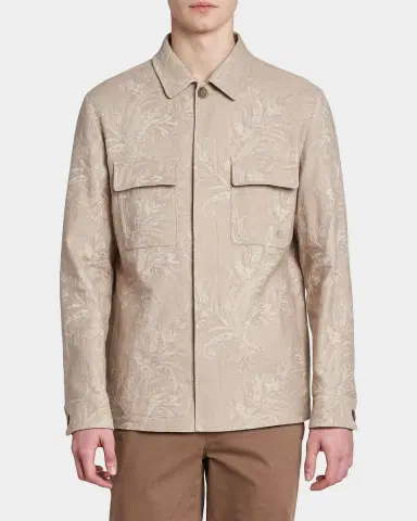 Etro Men's Paisley Jacquard Cotton Overshirt | Thumbnail 3
