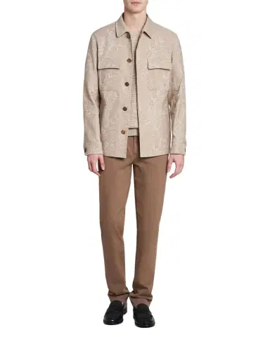 Etro Men's Paisley Jacquard Cotton Overshirt | Thumbnail 1