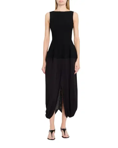 Proenza Schouler Sukki Sleeveless Draped Cocoon Midi Dress | Thumbnail 1 Proenza Schouler Sukki Sleeveless Draped Cocoon Midi Dress | Thumbnail 1