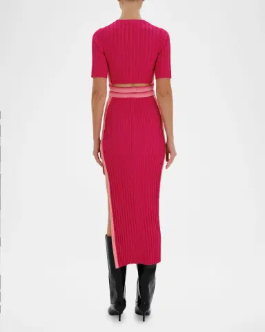 PH5 Jodie Pleated Midi Dress with Wavy Slit | Thumbnail 2
