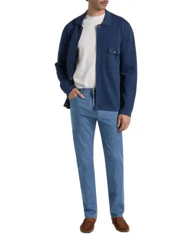 Canali Men's Denim Straight Leg Five-Pocket Pants | Thumbnail 1