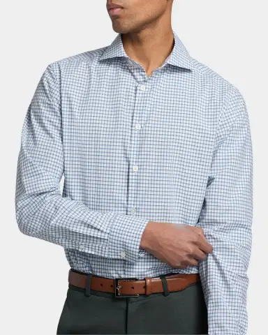 Canali Men's Cotton Windowpane Check Sport Shirt | Thumbnail 4