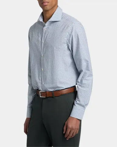 Canali Men's Cotton Windowpane Check Sport Shirt | Thumbnail 6
