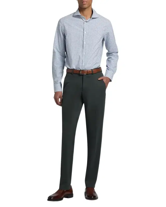 Canali Men's Cotton Windowpane Check Sport Shirt