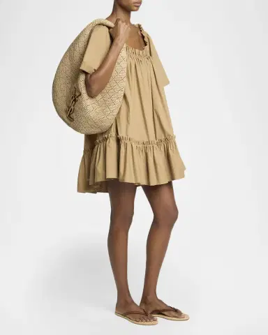 Saint Laurent Icare Hobo Bag in Raffia | Thumbnail 4