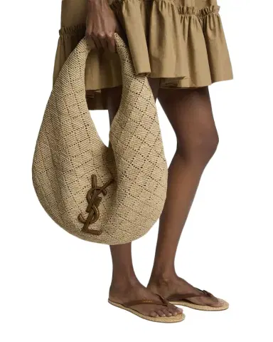 Saint Laurent Icare Hobo Bag in Raffia | Thumbnail 1