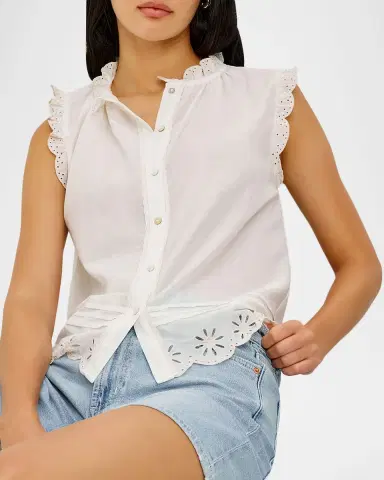 Rails Avery Ruffled Eyelet Top | Thumbnail 5 Rails Avery Ruffled Eyelet Top | Thumbnail 5
