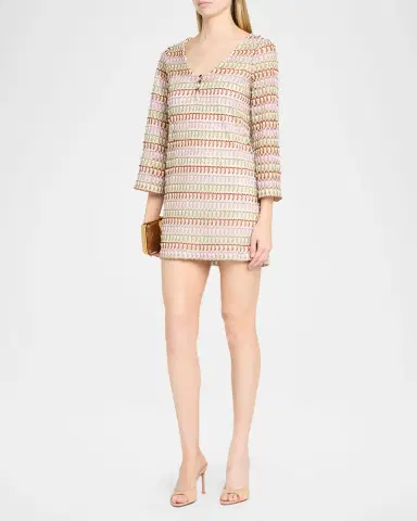 Veronica Beard Novien Crochet Mini Dress | Thumbnail 3 Veronica Beard Novien Crochet Mini Dress | Thumbnail 3