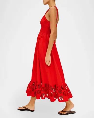 Rails Moira Embroidered Cotton Midi Dress | Thumbnail 3