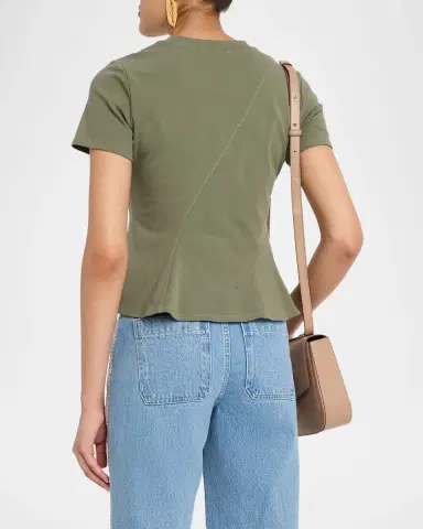 Veronica Beard Syverin Paneled Peplum Tee | Thumbnail 2