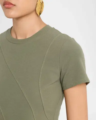 Veronica Beard Syverin Paneled Peplum Tee | Thumbnail 4
