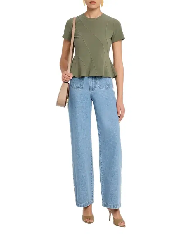 Syverin Paneled Peplum Tee