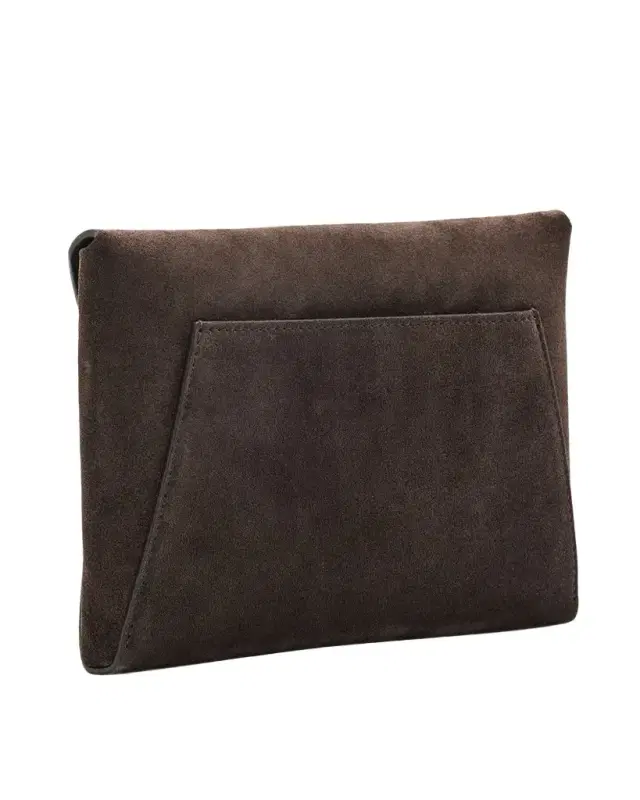 Brunello Cucinelli Suede Envelope Flap Clutch Bag