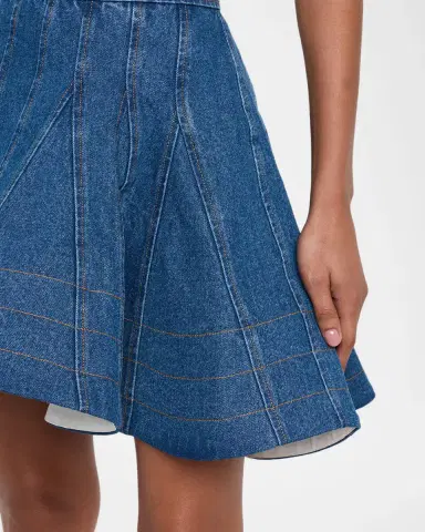 Aknvas Kalle Godet Denim Mini Skirt | Thumbnail 3 Aknvas Kalle Godet Denim Mini Skirt | Thumbnail 3