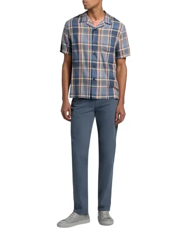 Vince Men 's Prine Plaid Short-Sleeve Shirt