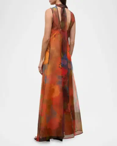 Staud Albee Floral Tie-Neck Maxi Dress | Thumbnail 2