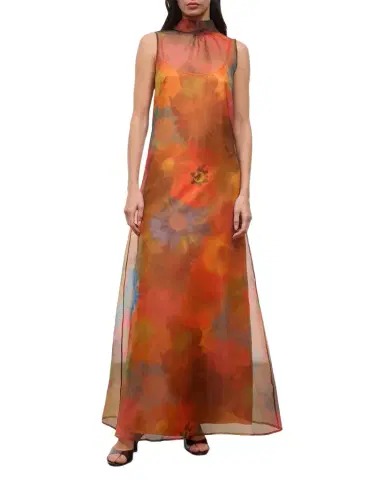 Staud Albee Floral Tie-Neck Maxi Dress | Thumbnail 1