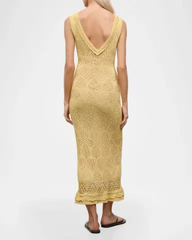 Staud Roan Pointelle-Knit Maxi Dress | Thumbnail 2 Staud Roan Pointelle-Knit Maxi Dress | Thumbnail 2