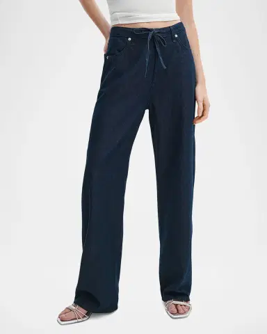 rag & bone Featherweight Phoebe Drawstring Wide-Leg Jeans | Thumbnail 3