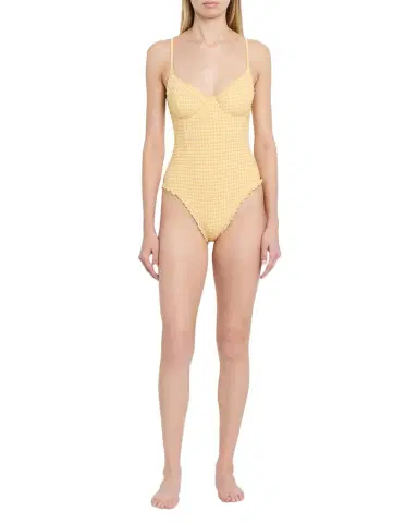 Simkhai Suni Textured Gingham One-Piece Swimsuit | Thumbnail 1 Simkhai Suni Textured Gingham One-Piece Swimsuit | Thumbnail 1