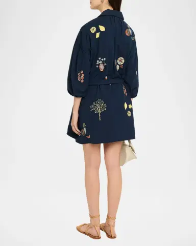 Tanya Taylor Sadie Embroidered Shirtdress | Thumbnail 2