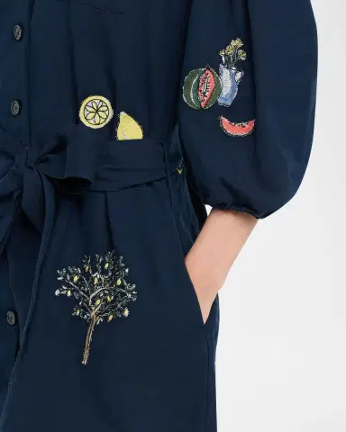 Tanya Taylor Sadie Embroidered Shirtdress | Thumbnail 4