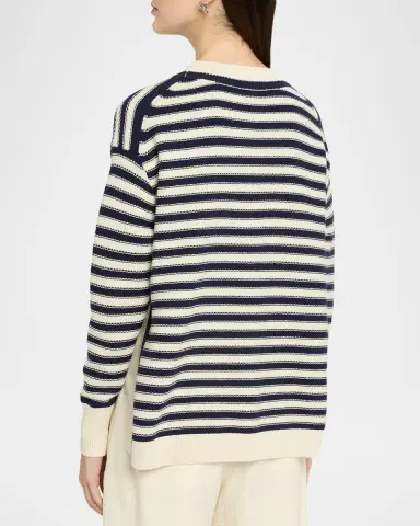 TANYA TAYLOR Ashby Stripe V-Neck Sweater | Thumbnail 2 TANYA TAYLOR Ashby Stripe V-Neck Sweater | Thumbnail 2