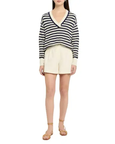 TANYA TAYLOR Ashby Stripe V-Neck Sweater | Thumbnail 1 TANYA TAYLOR Ashby Stripe V-Neck Sweater | Thumbnail 1