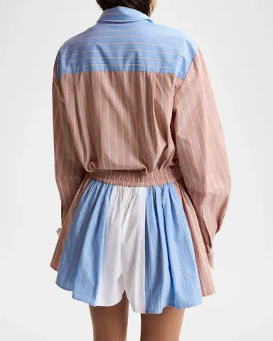 Essentiel Antwerp A-Line Patchwork Cotton Shorts | Thumbnail 2 Essentiel Antwerp A-Line Patchwork Cotton Shorts | Thumbnail 2
