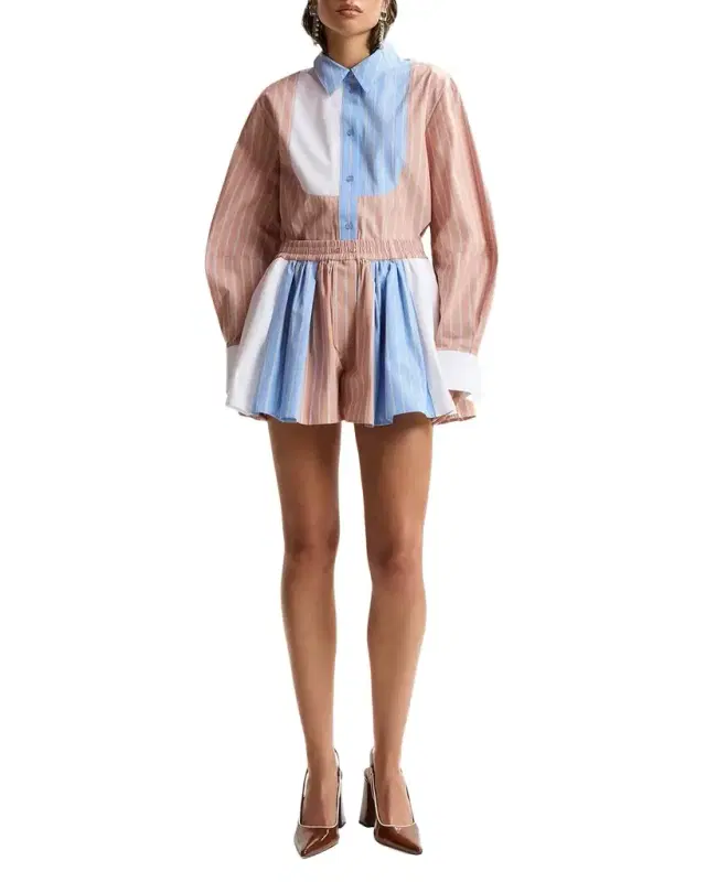 Essentiel Antwerp A-Line Patchwork Cotton Shorts