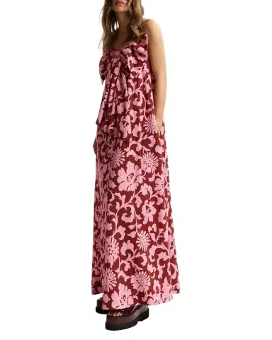 Essentiel Antwerp Floral Cotton Bow Maxi Dress | Thumbnail 1 Essentiel Antwerp Floral Cotton Bow Maxi Dress | Thumbnail 1