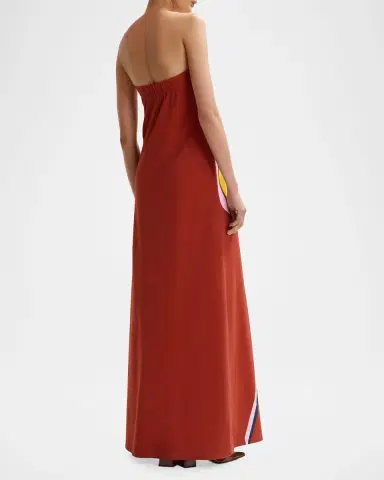 Essentiel Antwerp Printed Strapless Maxi Dress | Thumbnail 2