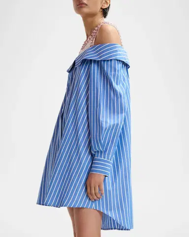Essentiel Antwerp Layered Embellished Shirtdress | Thumbnail 5 Essentiel Antwerp Layered Embellished Shirtdress | Thumbnail 5
