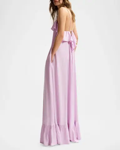 Essentiel Antwerp Ruffled Back-Tie Maxi Dress | Thumbnail 2 Essentiel Antwerp Ruffled Back-Tie Maxi Dress | Thumbnail 2