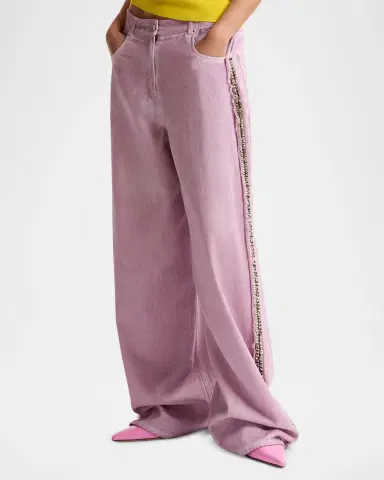 Essentiel Antwerp Embellished Wide-Leg Baggy Jeans | Thumbnail 3 Essentiel Antwerp Embellished Wide-Leg Baggy Jeans | Thumbnail 3