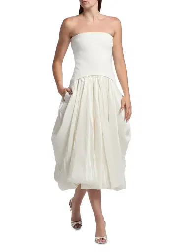 SIMKHAI Women's Izzy Strapless Pickup Midi-Dress - Light Purple | Thumbnail 2