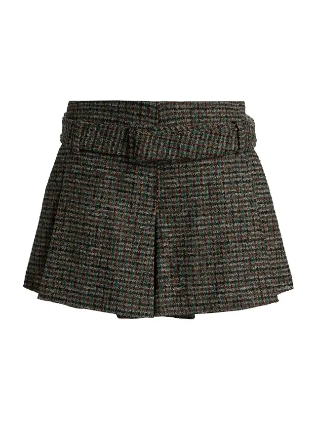 A.L.C. Women's Como Tweed Shorts - Cognac Forest