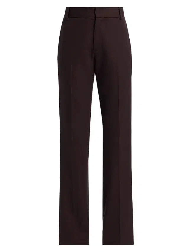 Nili Lotan Women's Ivan Wool Pants - Oxblood