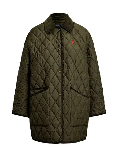 Polo Ralph Lauren Women's Oversized Quilted Barn Jacket - Ranger Green - Size XS | Thumbnail 1 Polo Ralph Lauren Women's Oversized Quilted Barn Jacket - Ranger Green - Size XS | Thumbnail 1