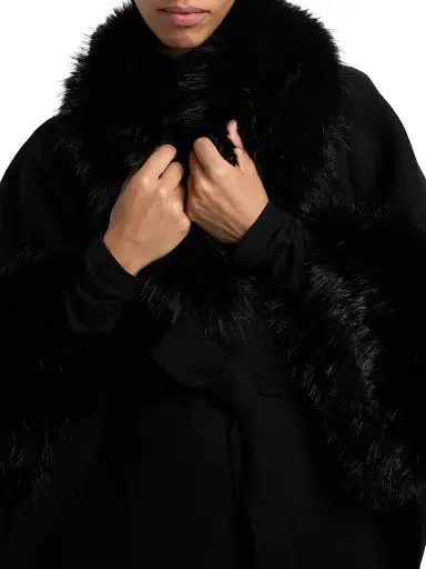 Alice + Olivia Women's Joanne Faux-Fur Trim Wool Sweater Coat | Thumbnail 6