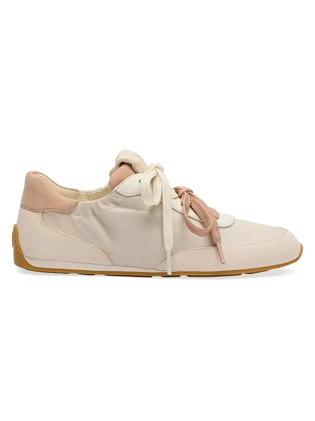 Women's Bond Ruche Tonal Colorblocked Low-Top Sneakers - Linen Cream Blushful