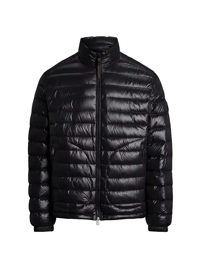 Polo Ralph Lauren Men's Glossy Quilted Down Zip-Up Jacket - Polo Black Glossy