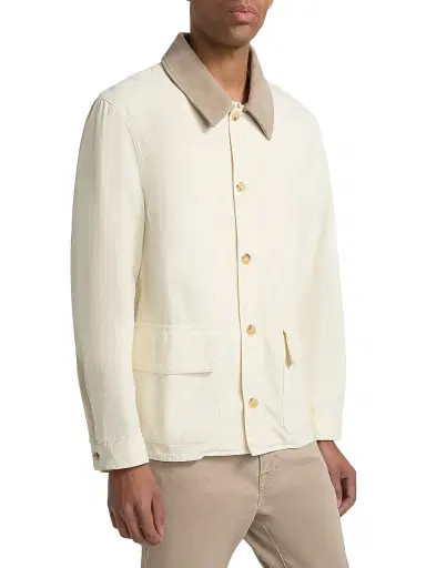 Frame Men's Canvas Barn Jacket - Off White | Thumbnail 4