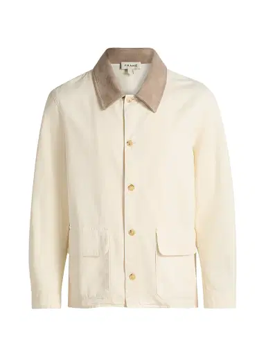 Frame Men's Canvas Barn Jacket - Off White | Thumbnail 1